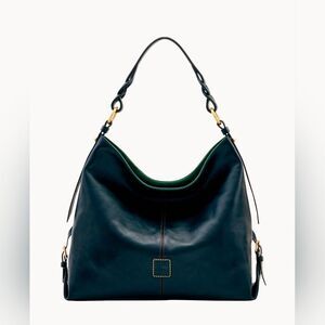 Dooney & Bourke Florentine Leather Twist Sac Shoulder Bag Teal